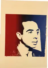 Vincente Minnelli by Andy Warhol, 1978, silkscreen on 2 sheets of paper laid down on card, laid down on canvas, offered Jun 2023