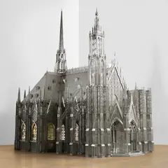 Wim Delvoye, Chapelle, 2007, steel, stainless steel, stained glass and lightbulbs