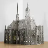 Wim Delvoye, Chapelle, 2007, steel, stainless steel, stained glass and lightbulbs
