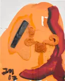 Jonathan Meese, Totalmaschinist "Kubri", 2007, oil, comb and resin on linen