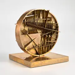 Disco by Arnaldo Pomodoro, 1981, bronze, sold Jun 2023