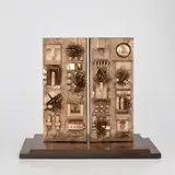 Porte dell'Edipo by Arnaldo Pomodoro, 1988, bronze, sold Jun 2023