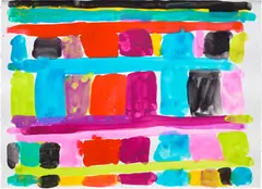 Untitled by Stanley Whitney, 2015, gouache on paper, sold Jun 2023