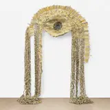 Moffat Takadiwa, Judging by Language, 2017, computer keys and plastic cord