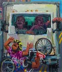 Untitled by Todd Bienvenu, acrylic on canvas, sold Jun 2023