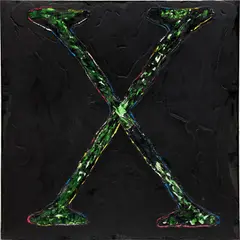 Vaughn Spann, Marked Man, 2019, polymer paint on canvas
