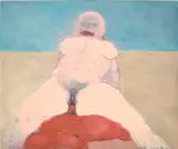 Miriam Cahn, weiss fickt schwarz, 2020, oil on panel