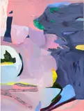 Jadé Fadojutimi, Bark, oil and acrylic on canvas