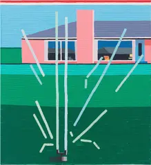 Straight Sprinkler by Guy Yanai, 2016, oil on linen, sold Oct 2023