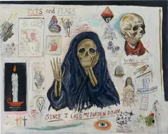 Wes Lang, If We Leave Here Tomorrow, 2009, mixed media on canvas