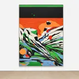 Harold Ancart, Untitled, 2017, oilstick, pencil and graphite on canvas laid on panel, in artist's frame