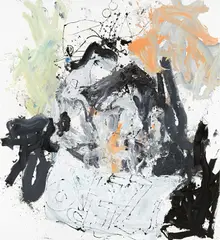 Georg Baselitz, Raum licht wiln echt mehr (Rial blef well), 2013, oil on canvas
