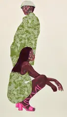 Emerald Drip by Emmanuel Taku, 2021, acrylic on canvas, offered Oct 2023