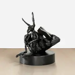 Barry Flanagan Ra, Thinker @ Rock Cross, 1997, bronze