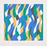 Bridget Riley, August 9: Revision of July 30, Bassacs, 1998, gouache on paper