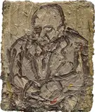 Leon Kossoff, Father Seated in an Armchair Asleep, 1978, oil on board