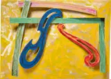 Frank Stella, Green Solitaire, 1977, acrylic, oilstick and glitter on tycore