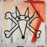Walter Swennen, Art Bones, 1986, oil and ink on canvas