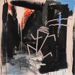 Walter Swennen, Untitled, oil and ink on canvas