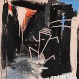 Walter Swennen, Untitled, oil and ink on canvas