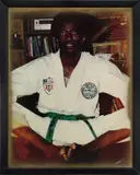 Rashid Johnson, Green Belt, 2009, spray enamel on Lambda print, in artist’s frame