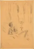 Elizabeth Peyton, Untitled (Oscar), graphite on paper