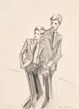Elizabeth Peyton, Untitled (Royals – Harry and William), 1997, graphite on paper