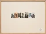 Gilbert&George, HUMAN, 1980, postcards on board, in artist's frame