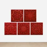 Five works: (i) H10-1 Wu Zetian ; (ii) H10-2 Nūr Jahān ; (iii) H10-3 Theodora ; (iv) H10-4 Suiko ; (v) H10-5 Taytu Betul from the series The Empresses by Damien Hirst, 2022, laminated Giclée print on aluminium composite panel screen-printed with glitter, complete set of 5 works, sold Oct 2023