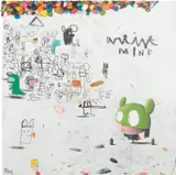 Edgar Plans, Untitled, 2019, acrylic, pastel, graphite and marker on canvas