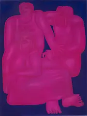 George Rouy, Love Triangle, 2018, acrylic on canvas