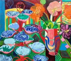 Rose Electra Harris, Another Lover, 2022, acrylic, oil and pigment on canvas