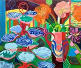 Rose Electra Harris, Another Lover, 2022, acrylic, oil and pigment on canvas