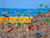 Albert Willem, A Thrilling Triathlon, 2022, acrylic on linen