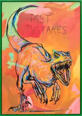 Past Mistakes by The Connor Brothers, 2023, acrylic and oilstick on canvas, in artist's frame, sold Oct 2023