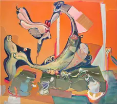 Stefanie Heinze, Median (Fin Fatale), 2018, acrylic and oil on canvas