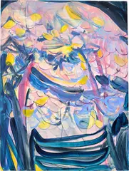 Beneath the Petticoat by Jadé Fadojutimi, oil on canvas, sold Oct 2023