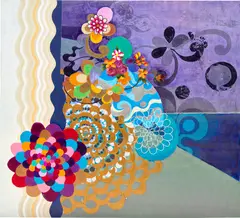 Beatriz Milhazes, Mares do Sul, 2001, acrylic on canvas