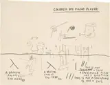 Jean-Michel Basquiat, Untitled (Colored Boy Piano Player), 1987, graphite and oilstick on paper