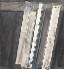 Cy Twombly, Untitled, 1973, collage, oil, wax crayon, pencil, tape and staples on paper