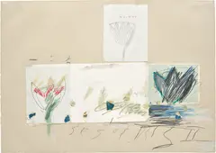 Cy Twombly, Untitled, paper collage, wax crayon, pencil and tape on paper