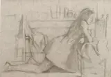 Balthus, Étude pour ‘Le Peintre et son modèle’