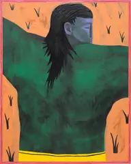 Vojtěch Kovařík, Hercules With Lion Hair, 2020, acrylic and spray paint on canvas