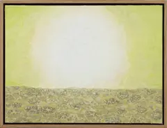 William Monk, Mount Atom (something big), 2020, oil on canvas mounted on panel, in artist's frame