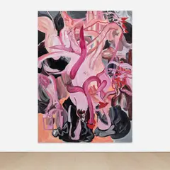 Wynnie Mynerva, Bailo mi ritmo, pero no me detengo, 2022, oil on linen