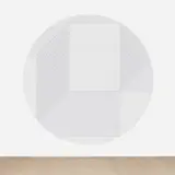 Sol LeWitt, Wall Drawing #1148 D, Isometric form within a circle, black coloured pencil wall drawing