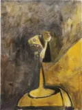 George Condo, Gray Portrait (The End of Vietnam), 1989, oil on linen