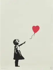 Banksy, Girl With Balloon, 2004, screenprint on paper