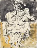 Georg Baselitz, Untitled, 2014, ink and watercolour on paper