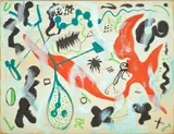 A. R. Penck, Bean, 1977, dispersion paint on canvas